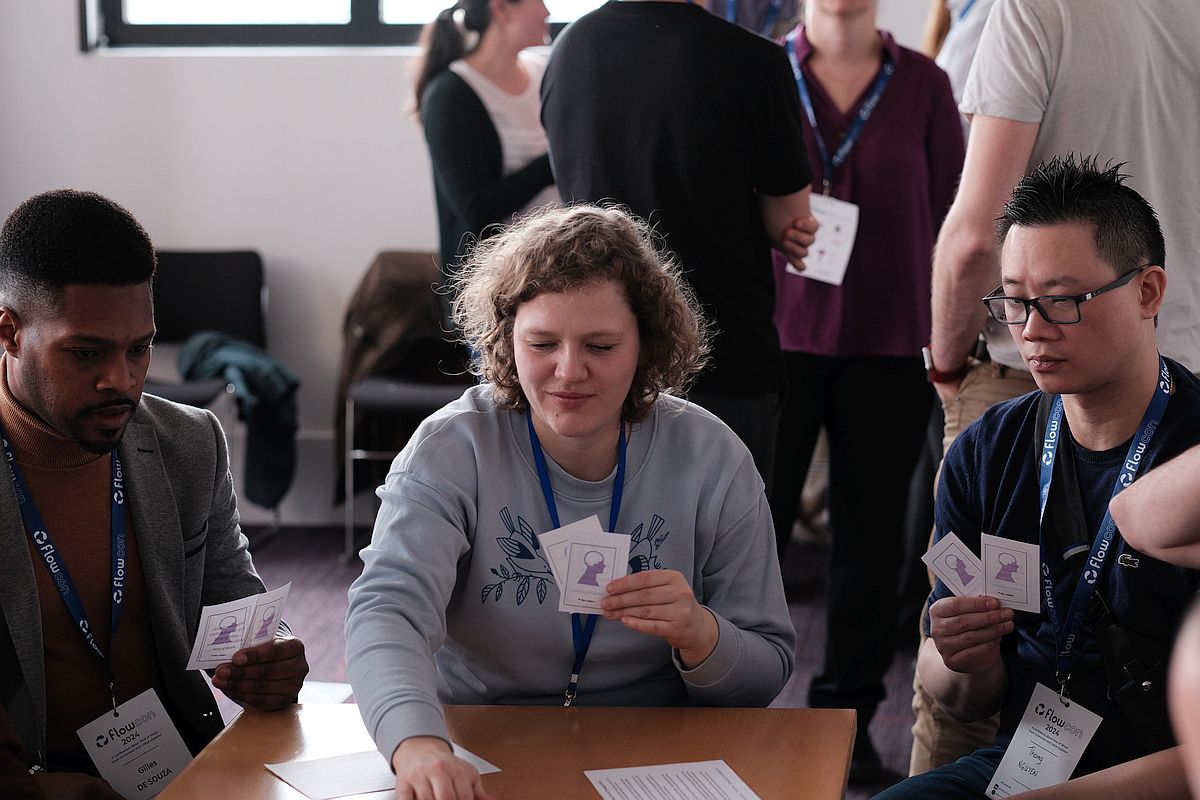 Photo taken at a workshop at FlowCon France by Jean Ricardo