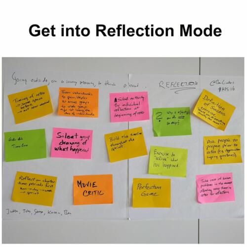 Help people to get into a reflection mode in an agile / Scrum retrospective when they want to learn from how they are doing.